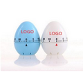 Plastic Egg Shaped Mechanical Kitchen Timer w/ 60 Minute Alarm